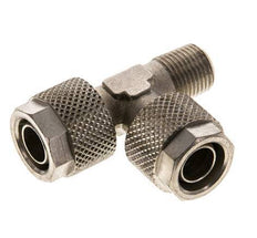 Conector Recto de Latón Niquelado en T 10x8 & R1/8'' Rosca Macho [2 piezas]