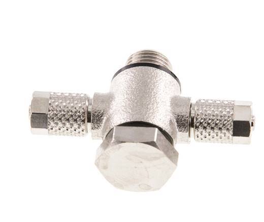 Racor en T Banjo de Latón Niquelado y Junta Tórica 5x3 & G1/8'' [10 piezas]