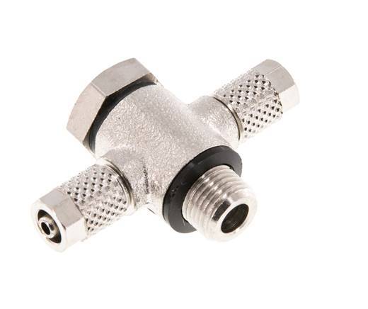 Racor en T Banjo de Latón Niquelado y Junta Tórica 5x3 & G1/8'' [10 piezas]
