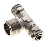 Conector Latón Niquelado en T 10x8 & R1/2'' Rosca Macho