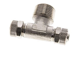 Conector Latón Niquelado en T 10x8 & R1/2'' Rosca Macho