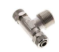 Conector Latón Niquelado en T 10x8 & R1/2'' Rosca Macho