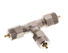 Conector Latón Niquelado en T 4x2 de Rosca [2 piezas]