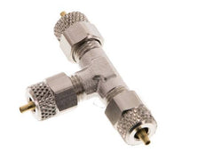 Conector Latón Niquelado en T 4x2 de Rosca [2 piezas]