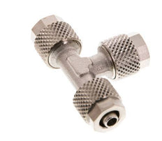 Conector Latón Niquelado en T 6x4 de Rosca [2 piezas]