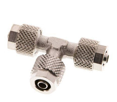 Conector Latón Niquelado en T 6x4 de Rosca [2 piezas]