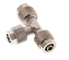 Conector Latón Niquelado en T 6x4 de Rosca [2 piezas]