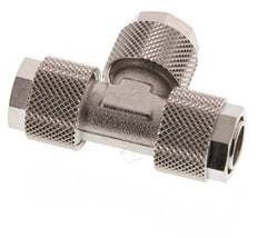 Conector Latón Niquelado en T 12x10 de Rosca