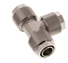 Conector Latón Niquelado en T 12x10 de Rosca
