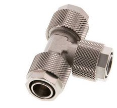 Conector Latón Niquelado en T 12x10 de Rosca