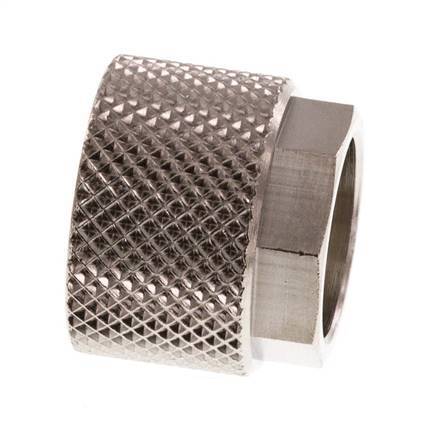 Tuerca de Latón Niquelado 12x10mm (M16x1) [10 piezas]