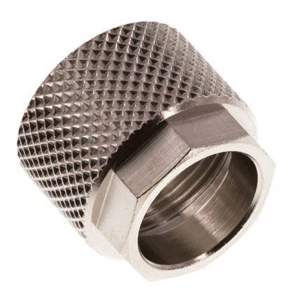 Tuerca de Latón Niquelado 12x10mm (M16x1) [10 piezas]
