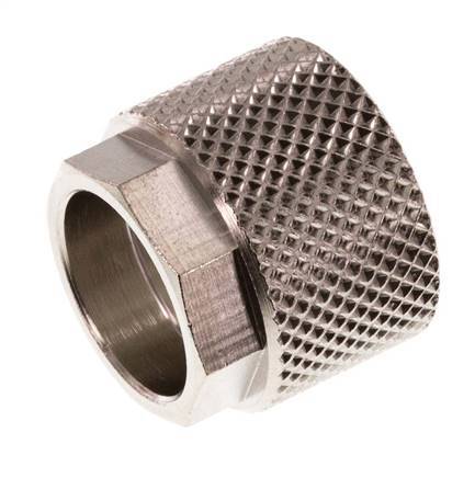 Tuerca de Latón Niquelado 12x10mm (M16x1) [10 piezas]