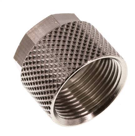 Tuerca de Latón Niquelado 12x10mm (M16x1) [10 piezas]