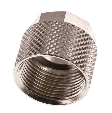 Tuerca de Latón Niquelado 12x10mm (M16x1) [10 piezas]