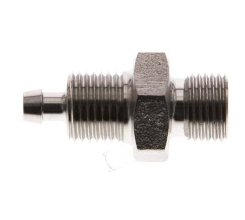 6x4 & G1/8'' Acero inoxidable 1.4571 Racor recto con rosca macho
