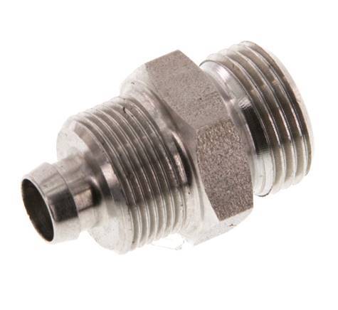 10x8 & G3/8'' Acero inoxidable 1.4571 Racor recto con rosca macho
