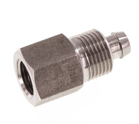 8x6 & G1/8'' Acero inoxidable 1.4571 Racor recto con rosca hembra