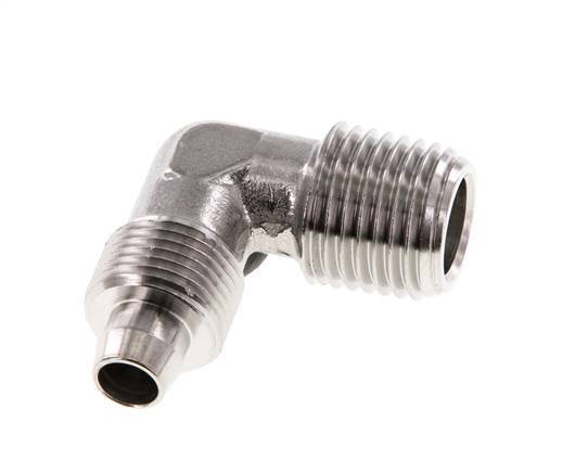8x6 & R1/4'' Acero inoxidable 1.4404 Racor codo con rosca macho