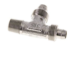 Racor en T de ángulo recto con rosca macho de acero inoxidable 1.4305 de 8x6 y R1/8