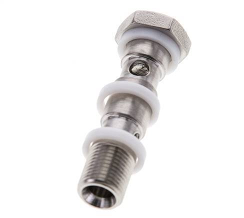 Perno banjo de acero inoxidable de 2 vías con rosca macho G1/8'' PTFE L40mm