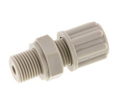 Accesorio de compresión recto de PP de 6x4mm y G1/8'' con rosca macho 10 bar [2 piezas]