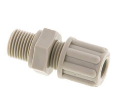 Accesorio de compresión recto de PP de 6x4mm y G1/8'' con rosca macho 10 bar [2 piezas]