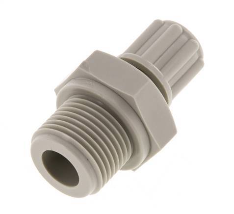 Racor de compresión recto de PP de 6x4 mm y G3/8'' con rosca macho 10 bar