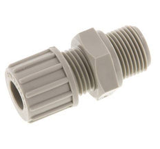 10x8mm & G3/8'' PP Racor recto de compresión con rosca macho 10 bar