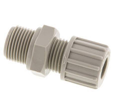 10x8mm & G3/8'' PP Racor recto de compresión con rosca macho 10 bar