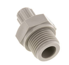 Accesorio de compresión recto de PP de 6x4 mm y G1/2'' con rosca macho 10 bar