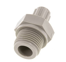 Accesorio de compresión recto de PP de 6x4 mm y G1/2'' con rosca macho 10 bar
