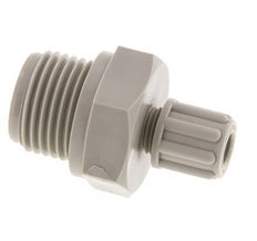 Accesorio de compresión recto de PP de 6x4 mm y G1/2'' con rosca macho 10 bar