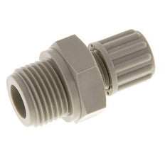 Racor de compresión recto de PP de 8x6 mm y G1/2'' con rosca macho 10 bar