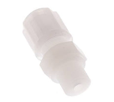 Racor de compresión recto de PVDF de 6x4 mm y G1/8'' con rosca macho 10 bar
