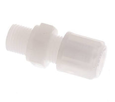Racor de compresión recto de PVDF de 6x4 mm y G1/8'' con rosca macho 10 bar