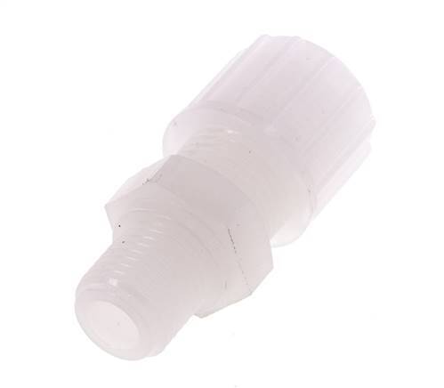 10x8mm & G1/4'' Racor de compresión recto de PVDF con rosca macho 10 bar