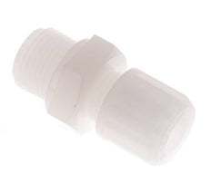 Racor de compresión recto de PVDF 8x6 mm y G3/8'' con rosca macho 10 bar