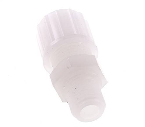 Racor de compresión recto de PVDF 10x8 mm y G3/8'' con rosca macho 10 bar