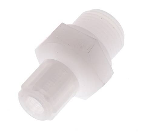 12x10mm & G3/8'' Racor de compresión recto de PVDF con rosca macho 10 bar