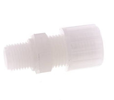 12x10mm & G3/8'' Racor de compresión recto de PVDF con rosca macho 10 bar
