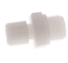 Racor de compresión recto de PVDF 8x6 mm y G1/2'' con rosca macho 10 bar