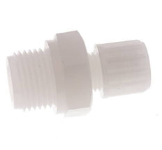 Racor de compresión recto de PVDF 8x6 mm y G1/2'' con rosca macho 10 bar