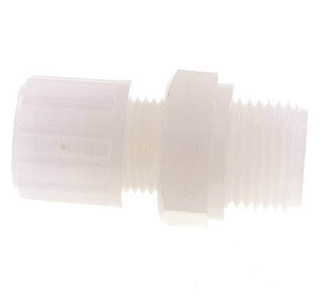 12x10mm & G1/2'' PVDF Straight Compression Fitting with Male Threads 10 bar