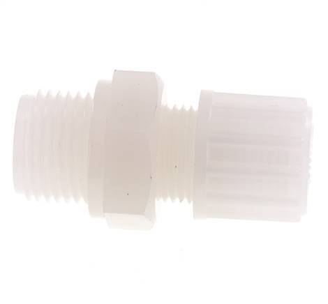 12x10mm & G1/2'' PVDF Straight Compression Fitting with Male Threads 10 bar