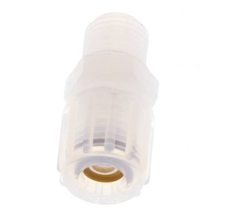 Racor de corte recto PFA 8x6 mm y G1/4'' con roscas macho 10 bar