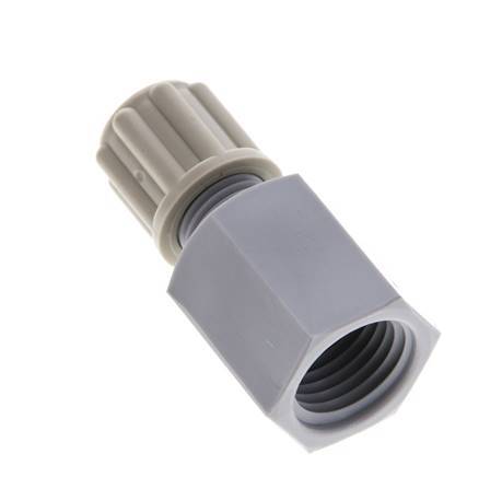 6x4mm & G1/4'' PA Straight Compression Fitting with Female Threads 10 bar [2 Pieces]