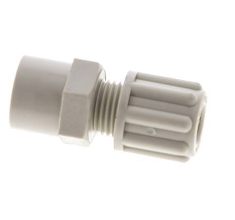 6x4mm & G1/8'' PP Straight Compression Fitting with Female Threads 10 bar