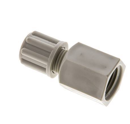 6x4mm & G1/4'' PP Straight Compression Fitting with Female Threads 10 bar