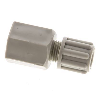 6x4mm & G1/4'' PP Straight Compression Fitting with Female Threads 10 bar